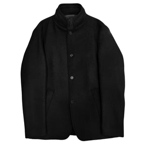 Black Sandro Hybrid Cashmere Wool Jacket