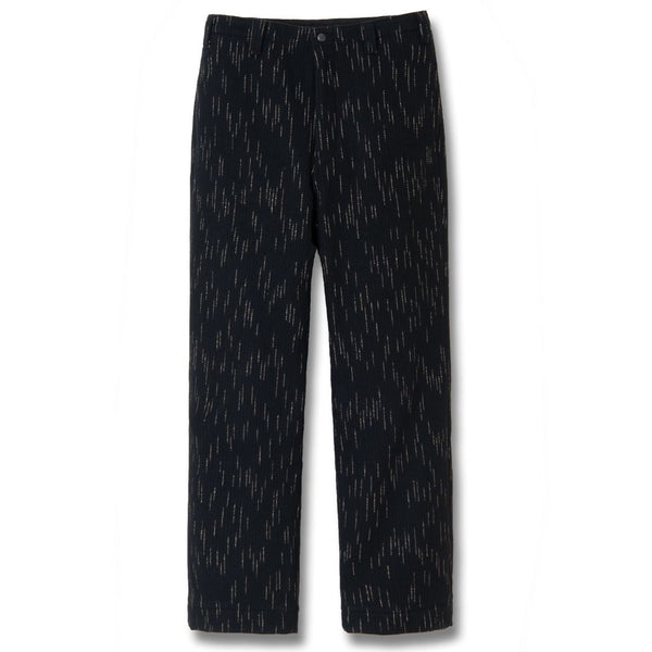 Black 1906 Kasuri Dye Beach Cloth Cotton Trouser