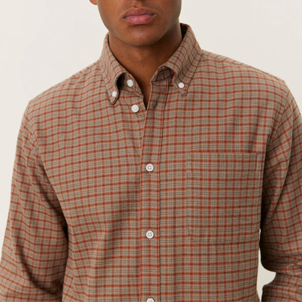 Taupe/Spice Kent Check Shirt 2.0