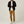 Black Fisherman Wool Cardigan