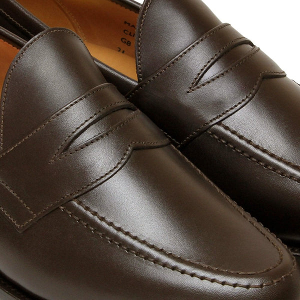 Brown Calf Leather Clive Penny Loafers
