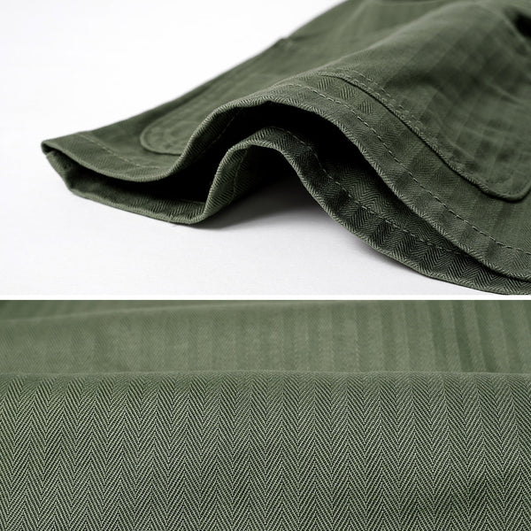 Olive F2472 N-3 Utility Herringbone Cotton Twill Jacket