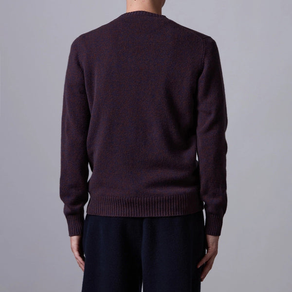 Anthracite Wool Cashmere Mouliné Knit Sweater