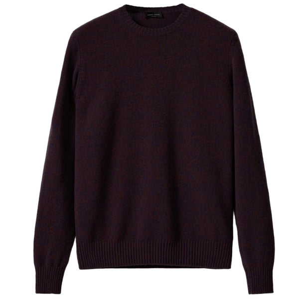Orzo/Blue Wool Cashmere Mouliné Knit Sweater