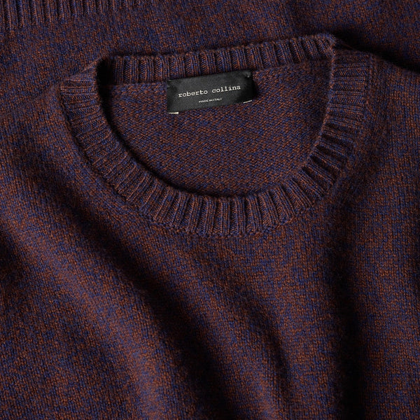 Anthracite Wool Cashmere Mouliné Knit Sweater