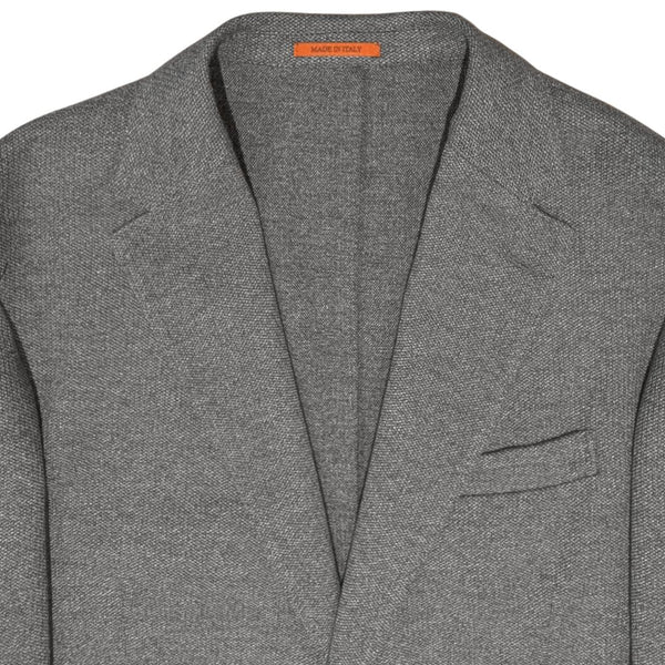 Grey Aria Cotton Wool Knit Sport Jacket