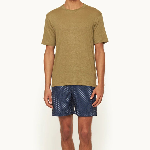 Agave Green Crewneck Linen T-Shirt