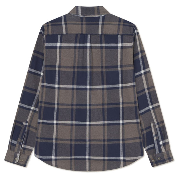 Dark Navy Jeremy Check Flannel Shirt