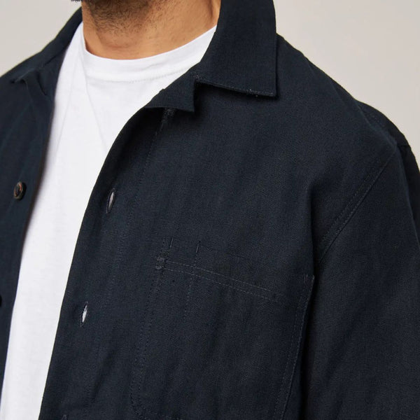 Navy Grange Linen Shacket