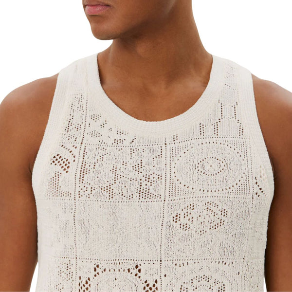 Ivory Huxi Lace Tank Top