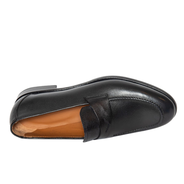 Lille Nero Made In Italy Grain Leather Loafers
