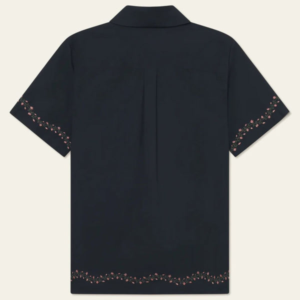 Black Lesley Embroidery SS Shirt