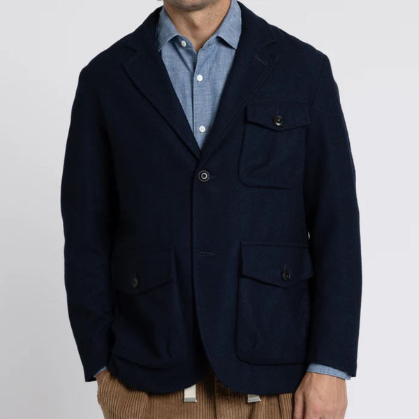 Navy Chester Flannel Jacket