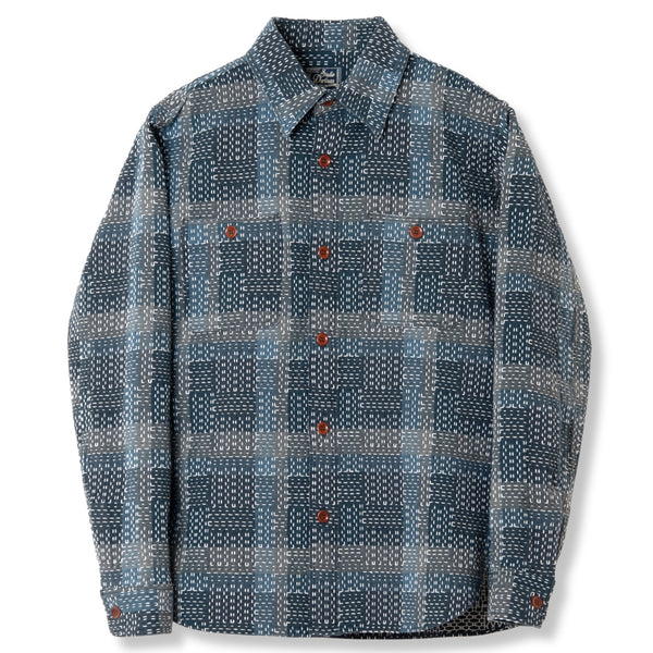 Blue 5651 Noragi Shashiko Shirt