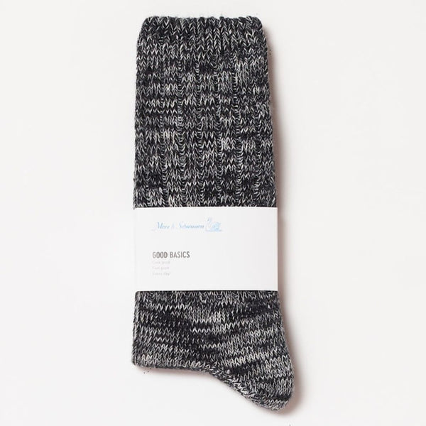 Black Melange Organic Cotton Socks