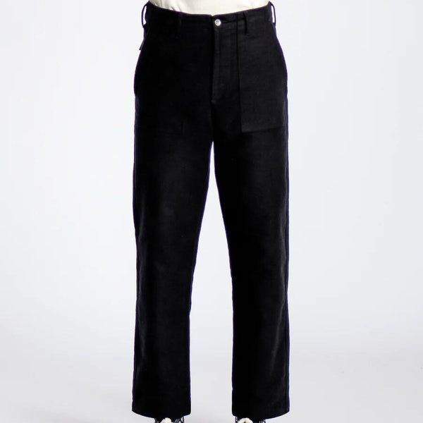 Meteorite Black Moleskin Cotton Coup Trouser