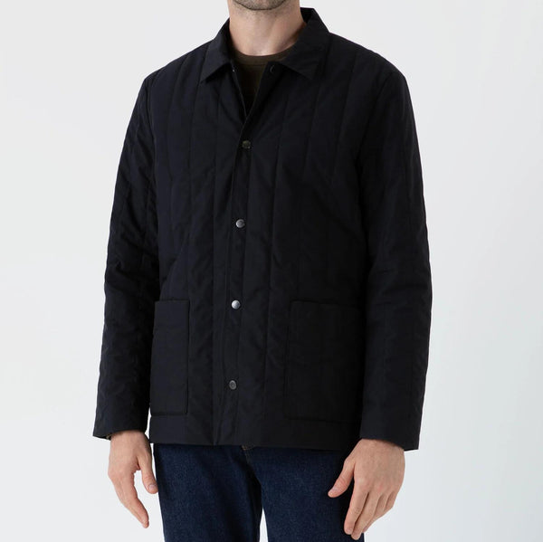 Black Quilted Twin Pocket Jacket