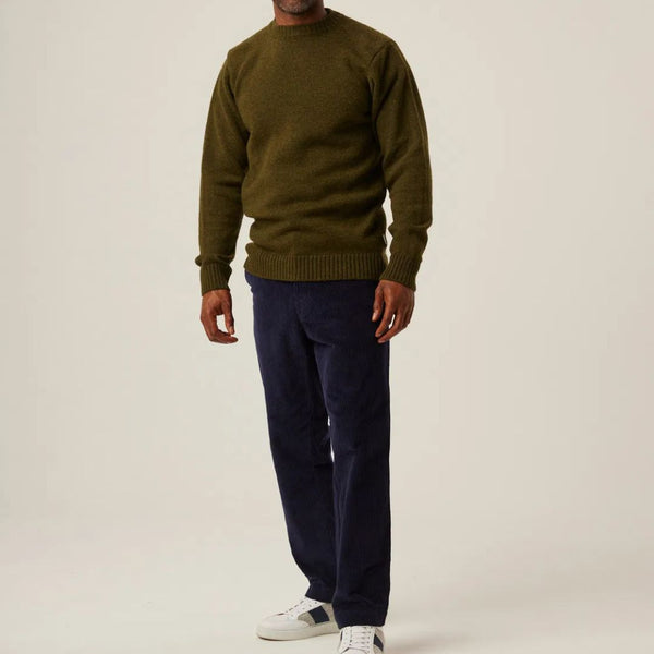 Olive Makers Stitch Crew Neck Jumper Sweater