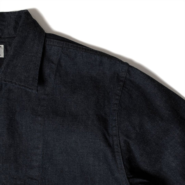 48-924D One Wash Indigo Denim Military Jacket