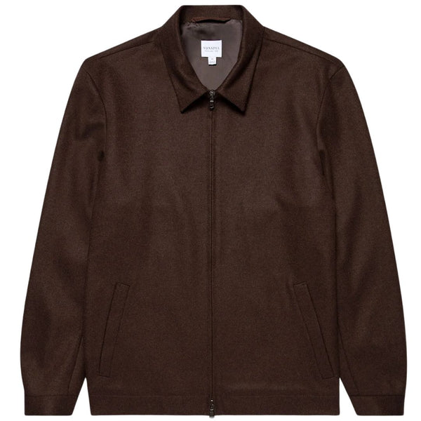 Truffle Boiled Wool Zip Jacket