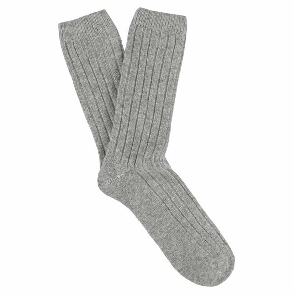 Light Grey Cashmere Crew Socks