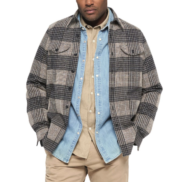 Black Post Man Heavy Flannel Check Shirt