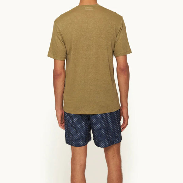 Agave Green Crewneck Linen T-Shirt