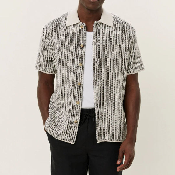 Ivory/Black Easton Knitted Shirt