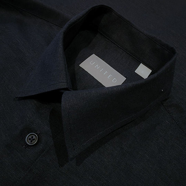 Navy Cotton Linen Shirt