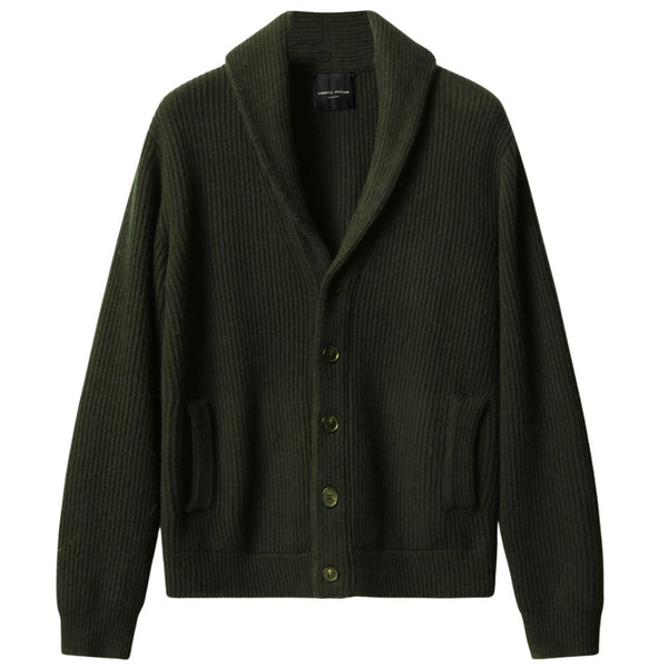 Militare Cashmere Wool Shawl Collar Knit Cardigan
