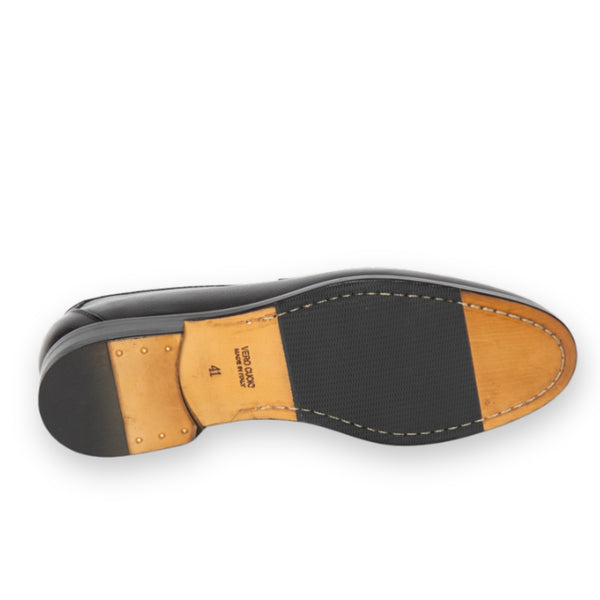Lille Nero Made In Italy Grain Leather Loafers