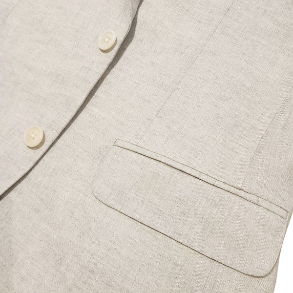 Sand Two Button Linen Suit