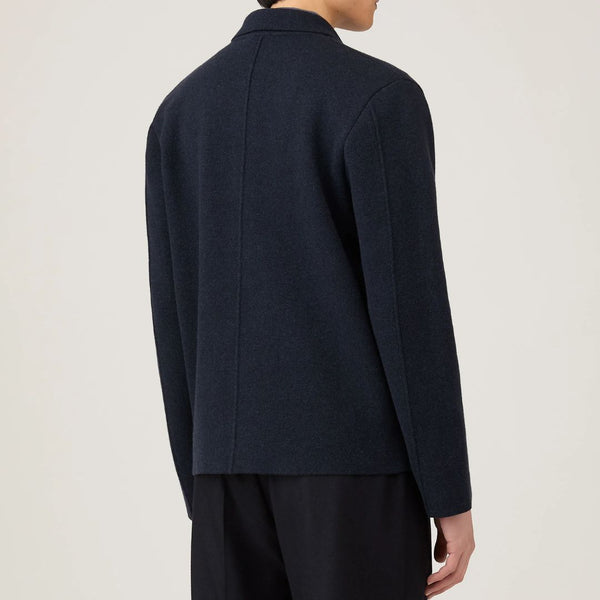 Navy Double Face Wool Jacket