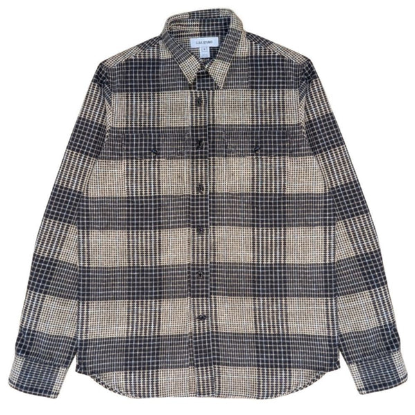 Black Post Man Heavy Flannel Check Shirt
