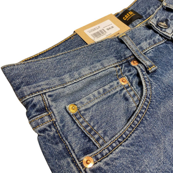 Light Aged Washed M8 Organic Straight Fit Denim Jeans
