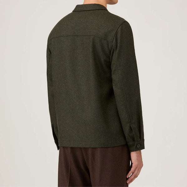 Drill Green British Wool Twin Pocket Chore Jacket