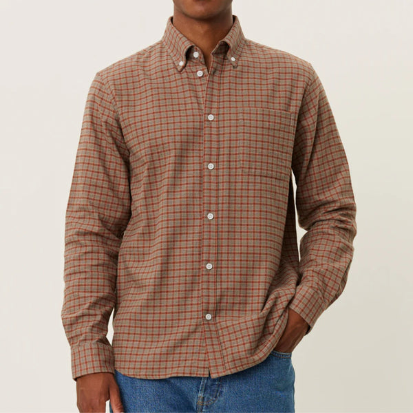 Taupe/Spice Kent Check Shirt 2.0