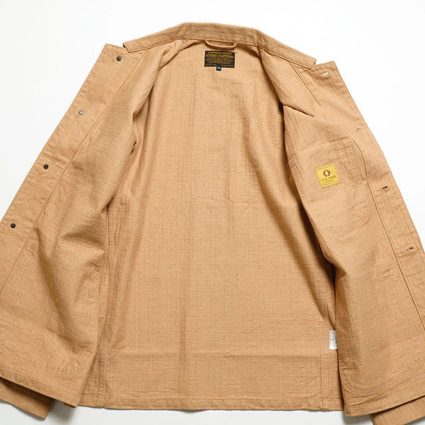Brown SD-4638 Fox Cotton Herringbone Coverall Jacket