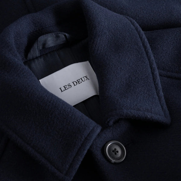 Dark Navy Michael Solid Wool Coat 3.0