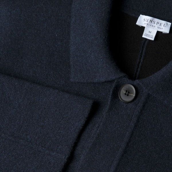 Navy Double Face Wool Jacket