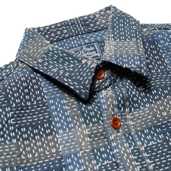 Blue 5651 Noragi Shashiko Shirt