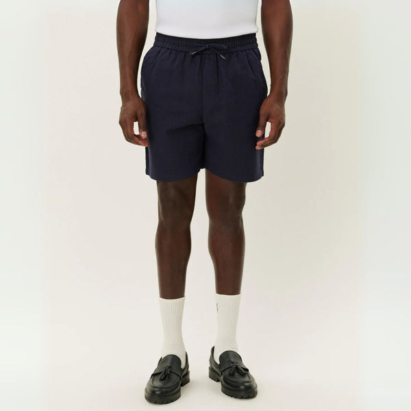 Navy Otto Linen Shorts