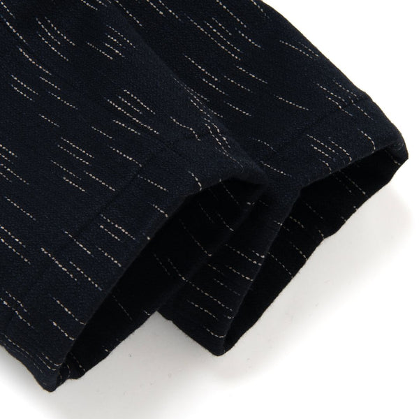 Black 1906 Kasuri Dye Beach Cloth Cotton Trouser