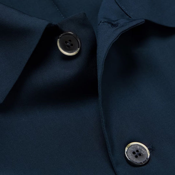 Navy Visal Wool Overshirt