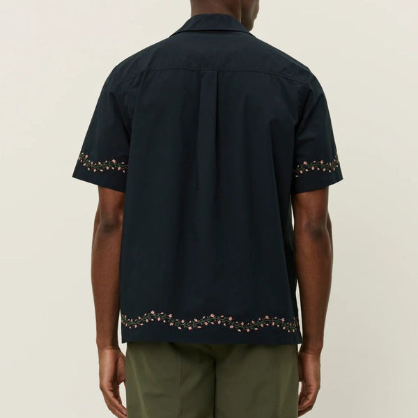 Black Lesley Embroidery SS Shirt
