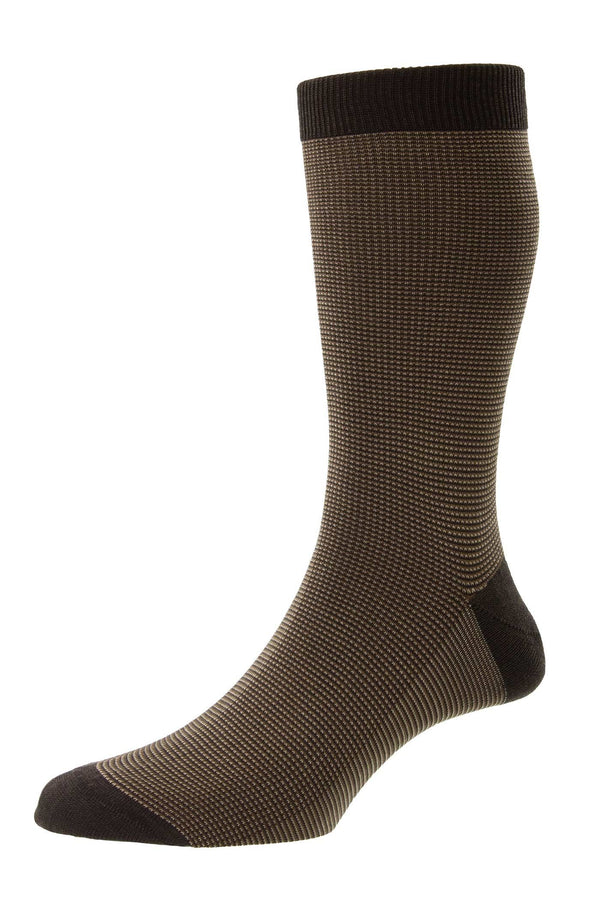 Brown Birdseye Tewkesbury Fil d'Ecosse Socks