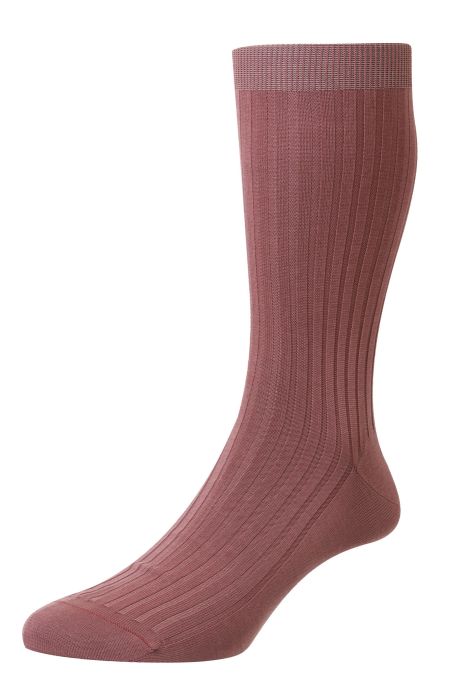 Rose Pink Danvers Mercerised Cotton Socks