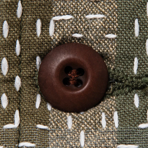 Army Green SD-5718 Noragi Sashiko Shirt
