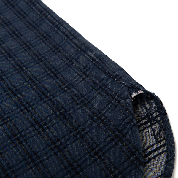 Navy 5734 13oz. Jacquard Check Shirt
