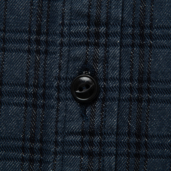 Navy 5734 13oz. Jacquard Check Shirt